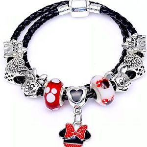 New Disney 925 Silver Mickey Mouse Charm Bracelet
